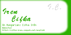 iren cifka business card